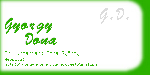 gyorgy dona business card