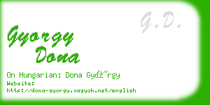 gyorgy dona business card